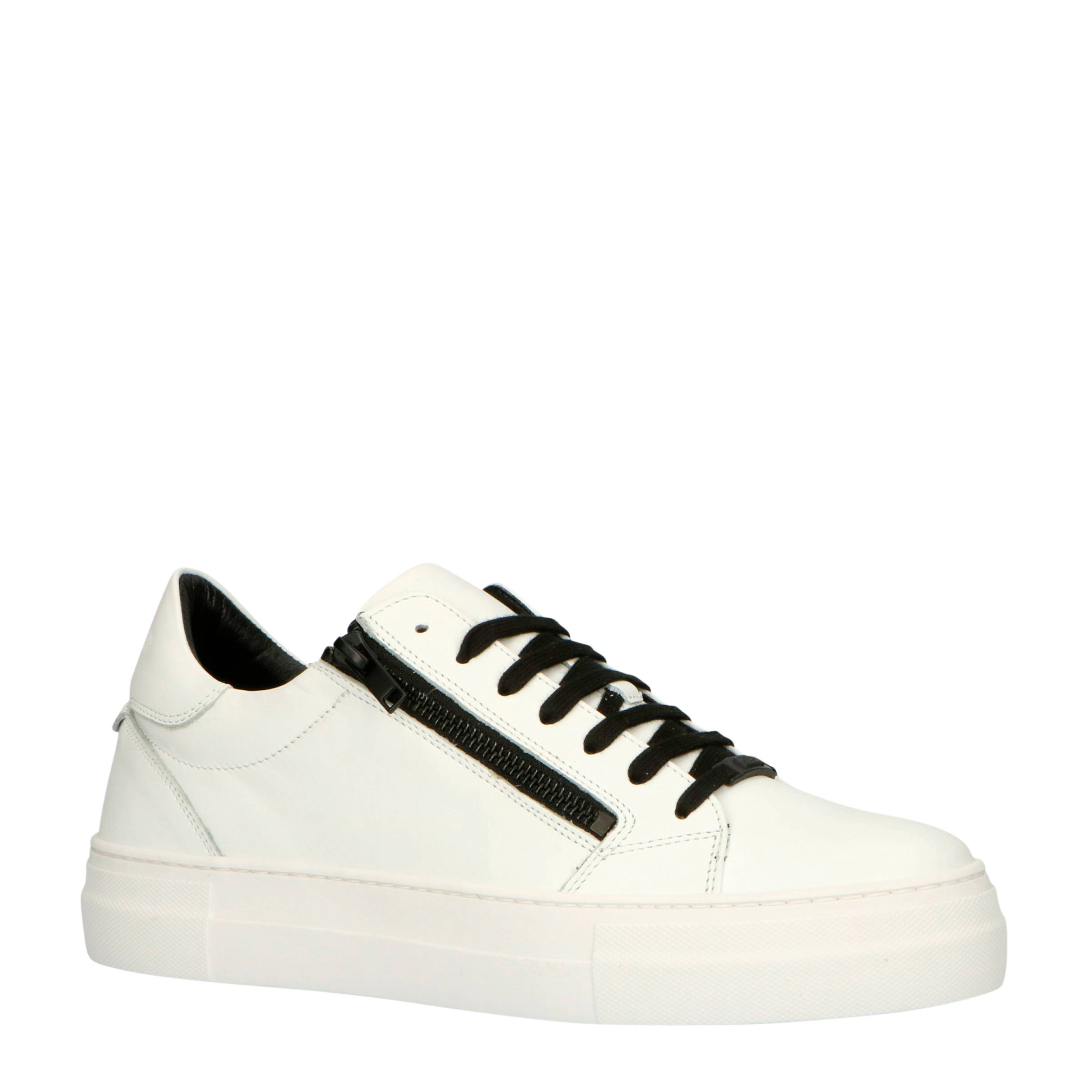 Antony Morato MMFW01210-LE300001 leren sneakers wit | wehkamp