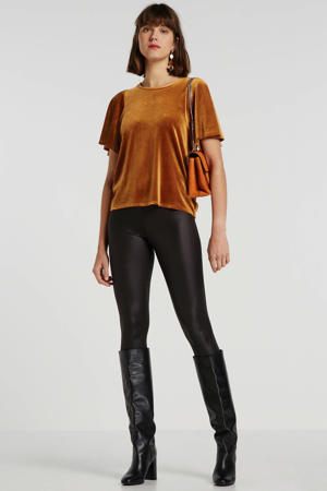 coated legging antraciet