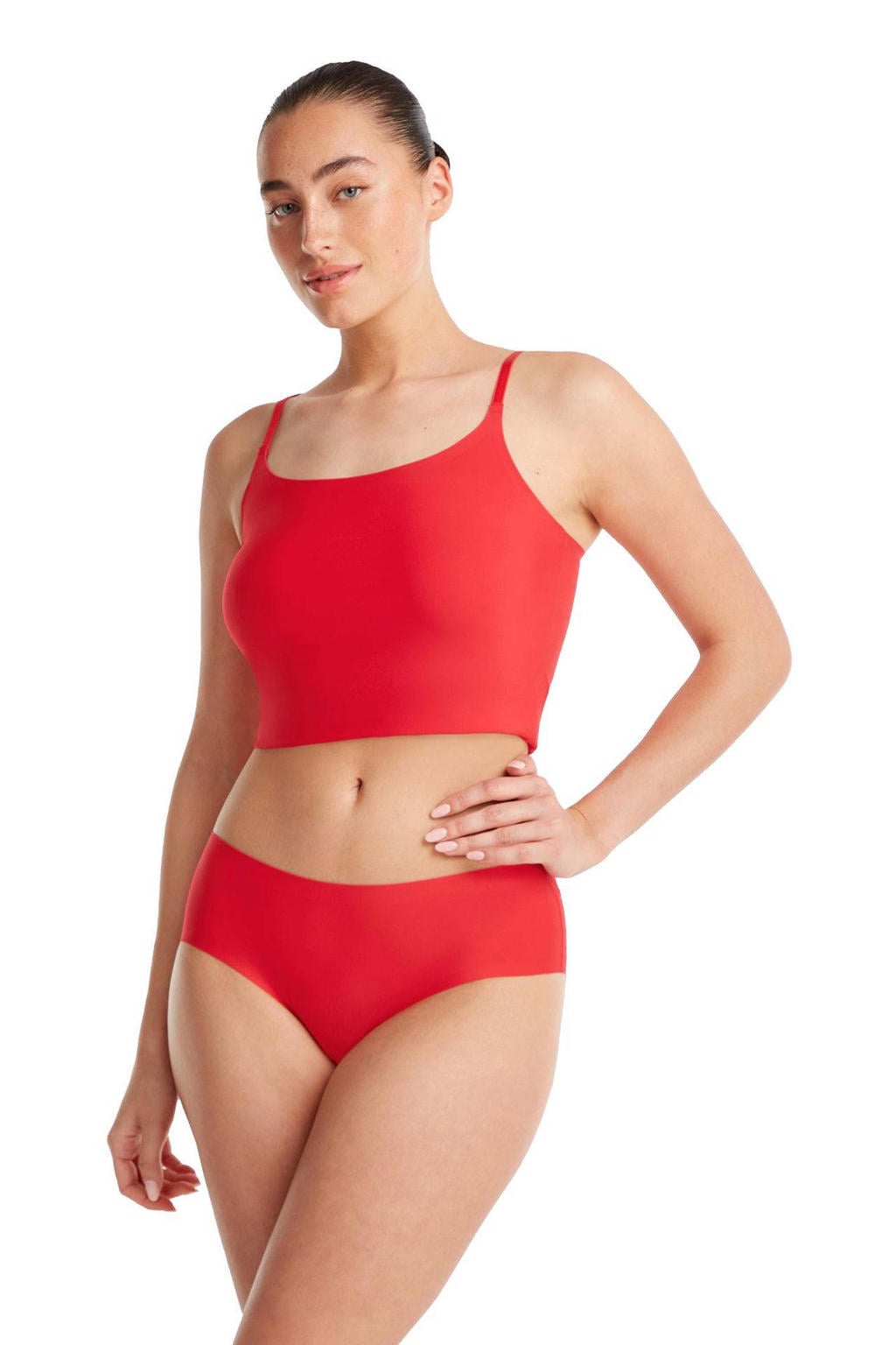 ten Cate Secrets naadloze hipster met kant rood