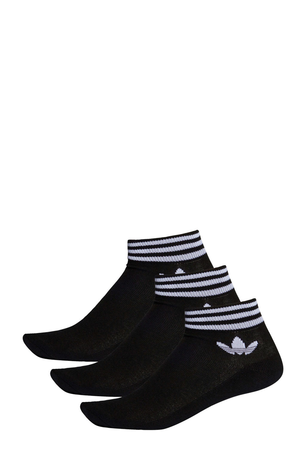 adidas Originals Trefoil enkelsokken - set van 3 zwart