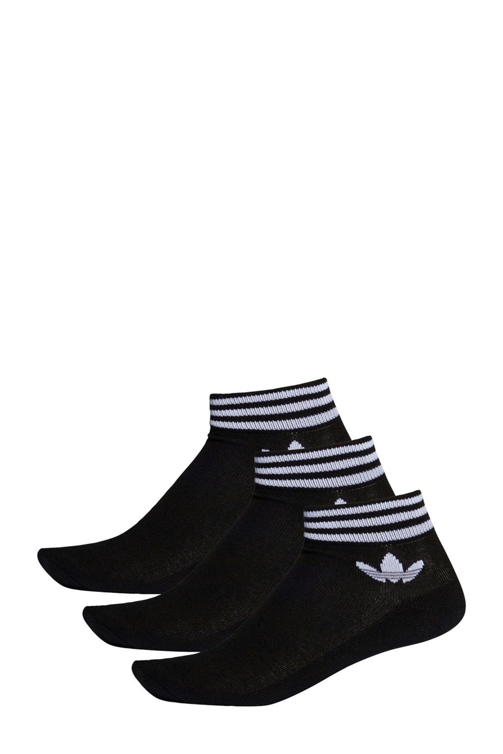adidas Originals Trefoil enkelsokken - set van 3 zwart