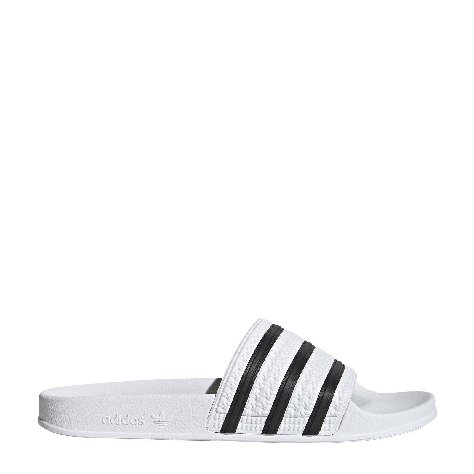 adidas Originals Adilette badslippers wit/zwart | wehkamp