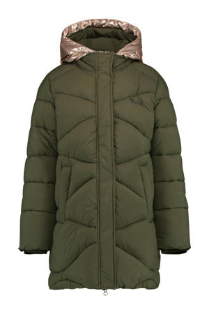 halflange winterjas Taina groen