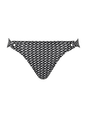 Women Beach bikinibroekje met all over print zwart