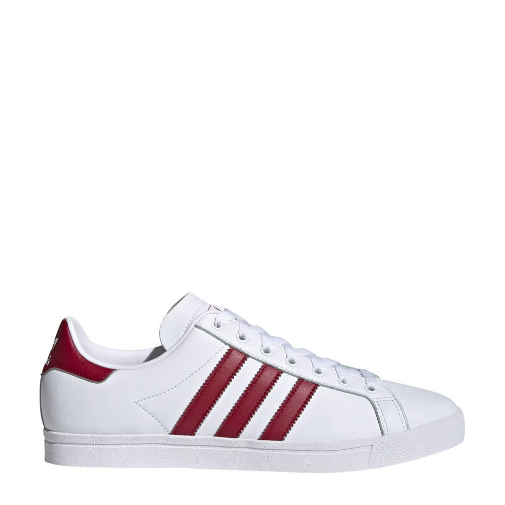 adidas Originals Coast Star J sneakers, Wit/donkerrood
