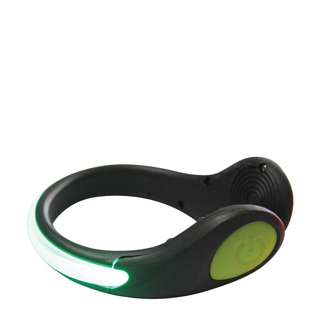 Tunturi   LED Veiligheids Schoenclip - Hardloopschoenen LED verlichting - Groen, Zwart/groen