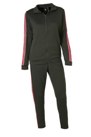 performance trainingspak grijsgroen/roze
