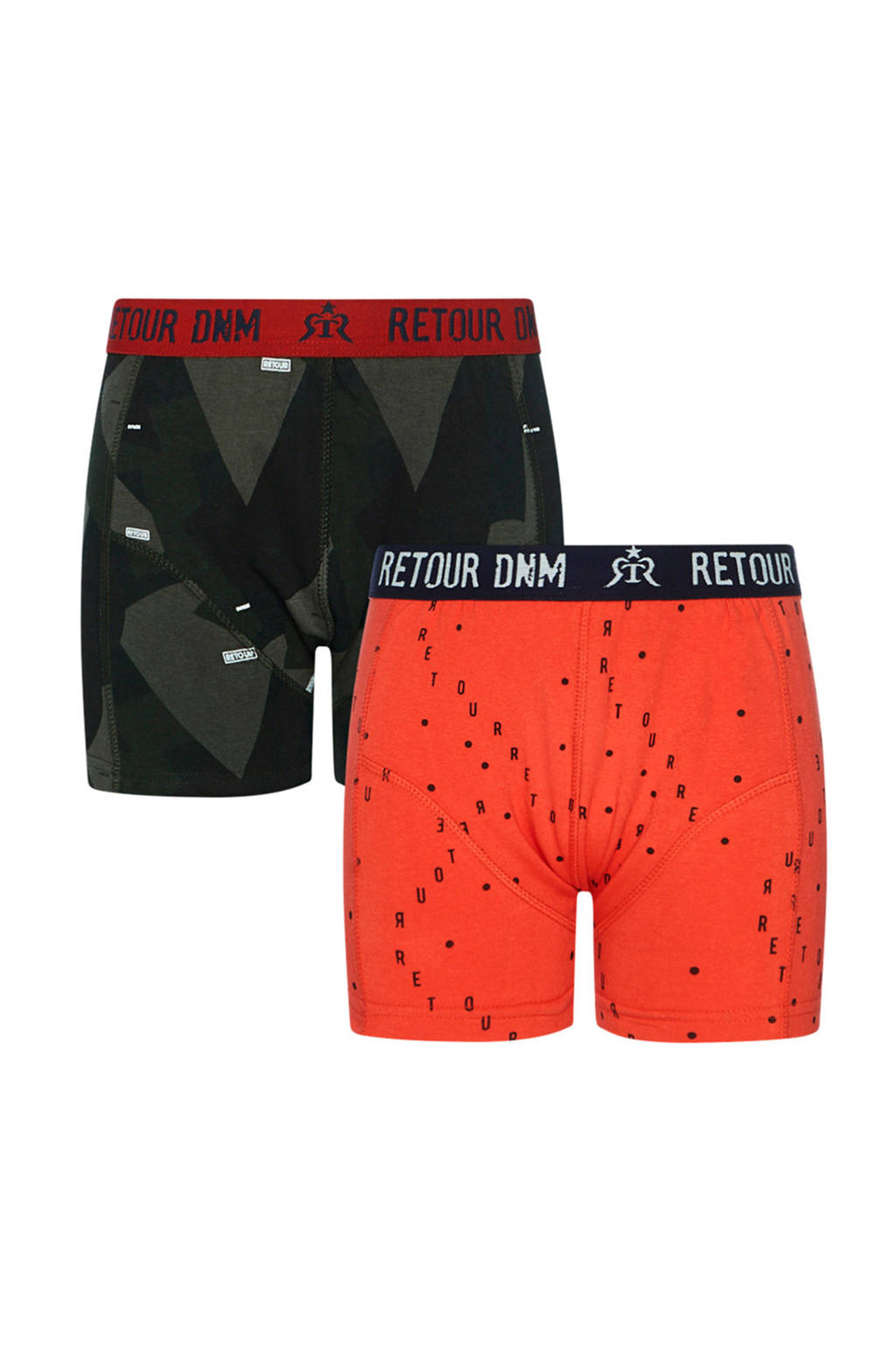 Retour Denim boxershort Seth - set van 2 rood/groen, Rood/groen