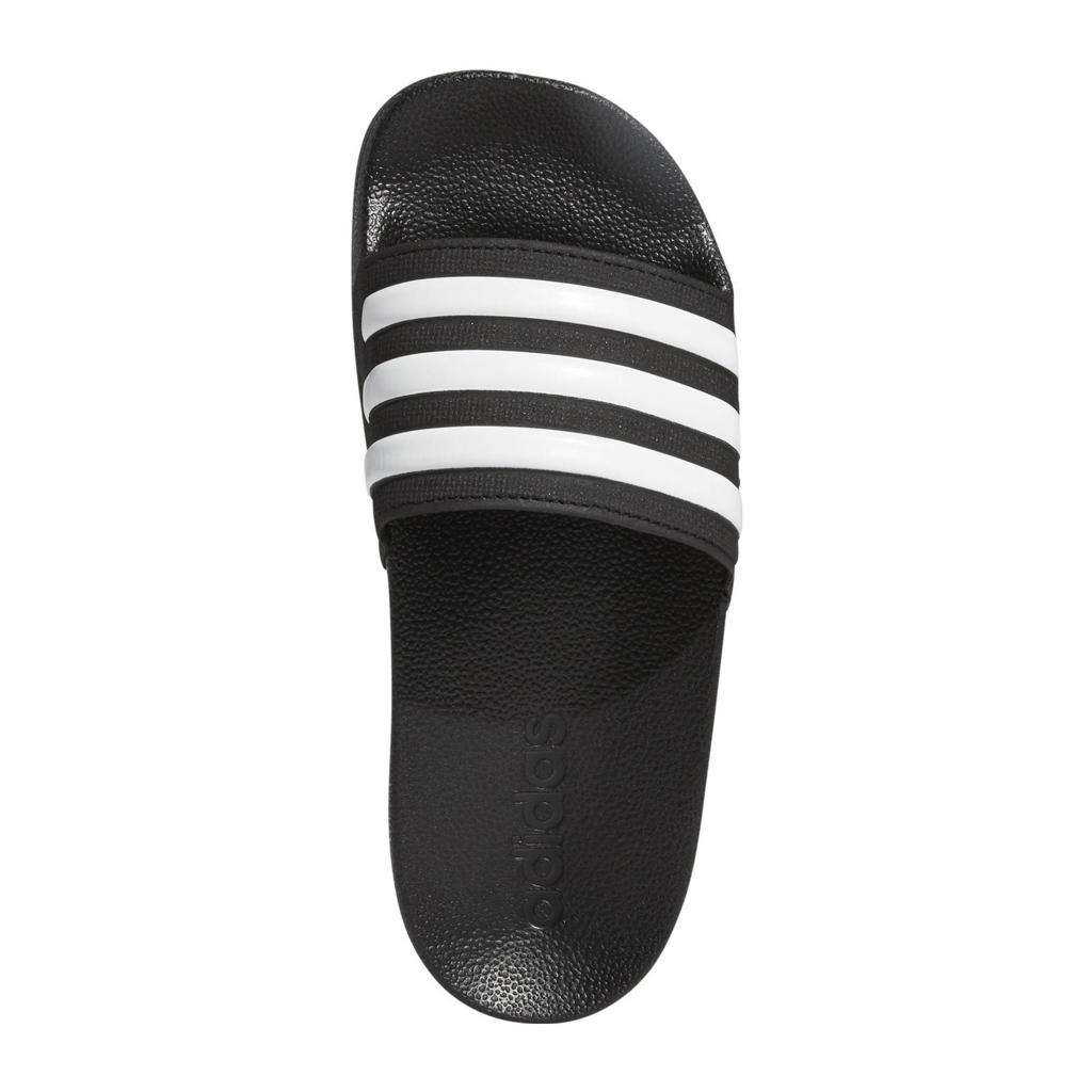 Zwart en witte jongens en meisjes adidas Sportswear Adilette Shower badslippers van rubber