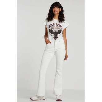 x Maan corduroy flared broek ecru