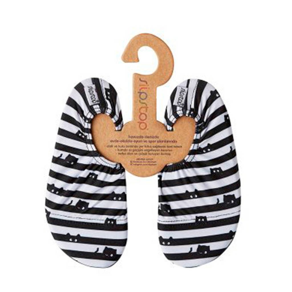 Slipstop Sneaky zwemschoenen zwart/wit, Zwart/wit