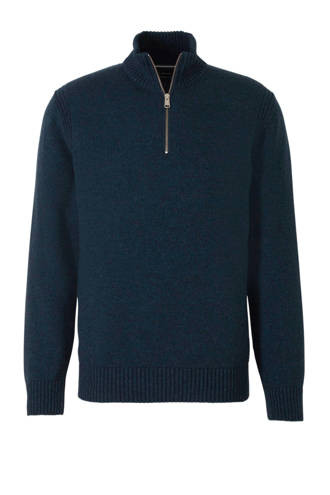 trui met wol donkerblauw