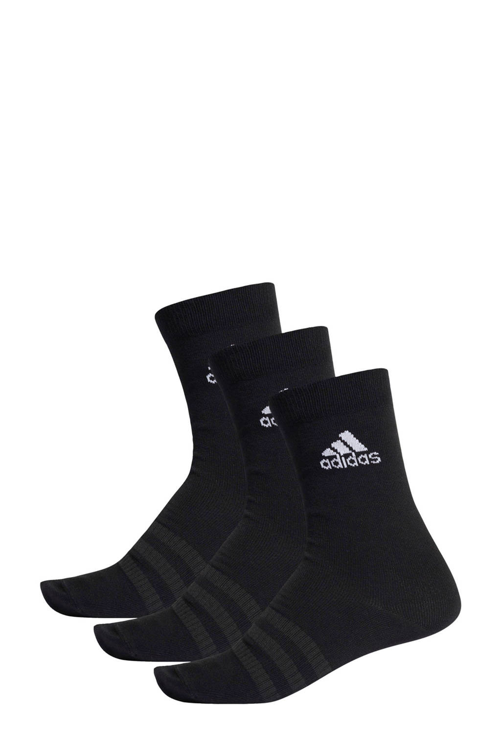 adidas Performance   sportsokken - set van 3 zwart, Zwart