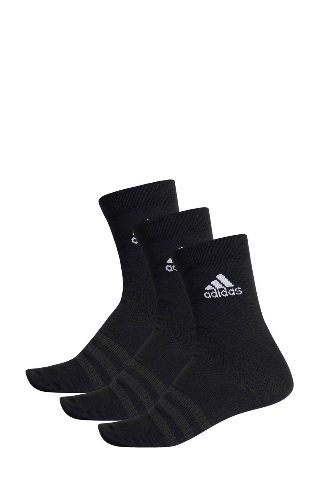 adidas Performance sportsokken - set van 3 zwart, Zwart