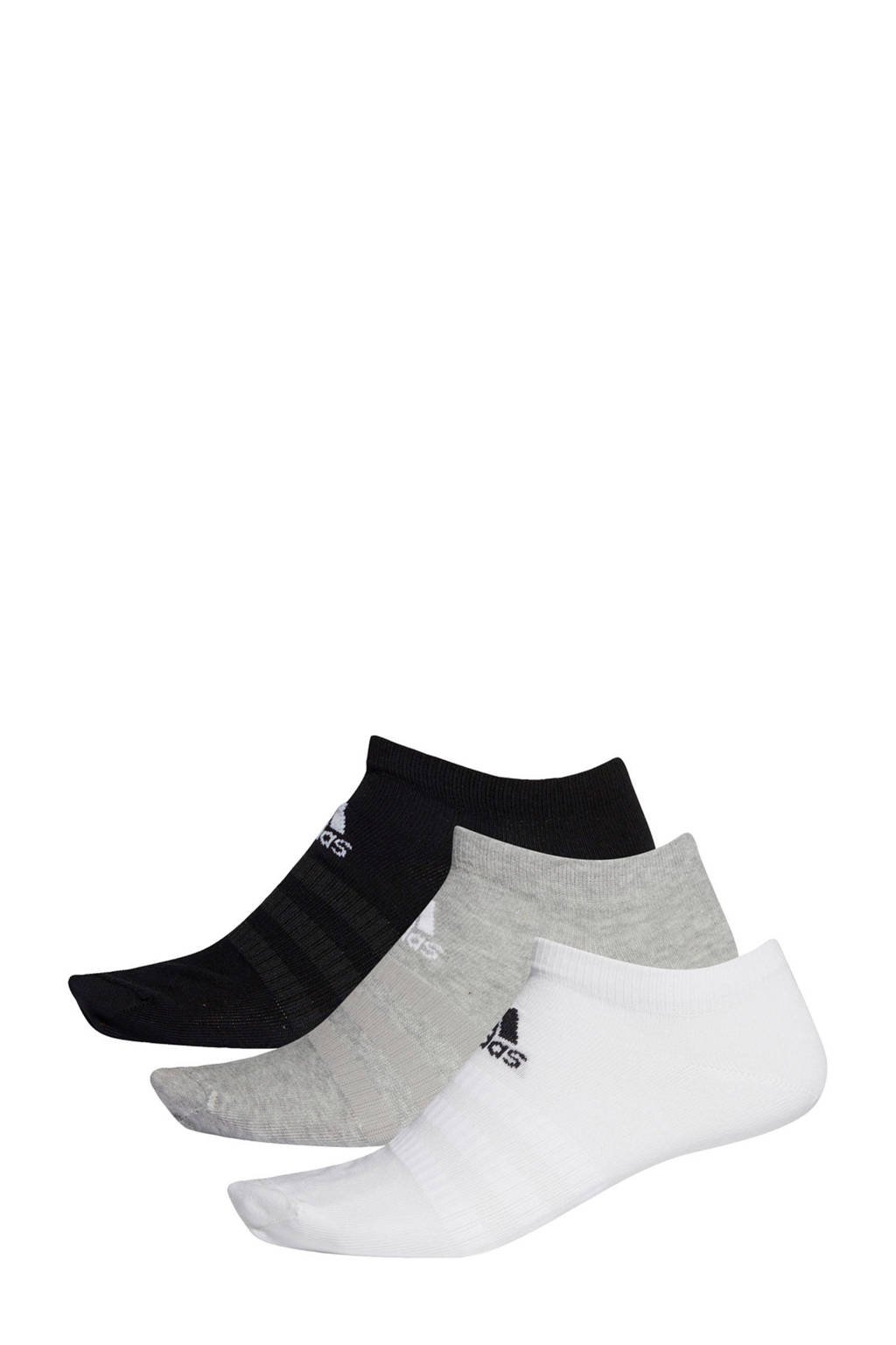 adidas Performance sportsokken - set van 3 zwart/grijs/wit