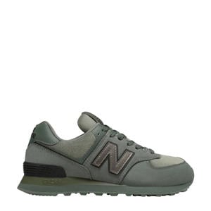 suède sneakers kakigroen