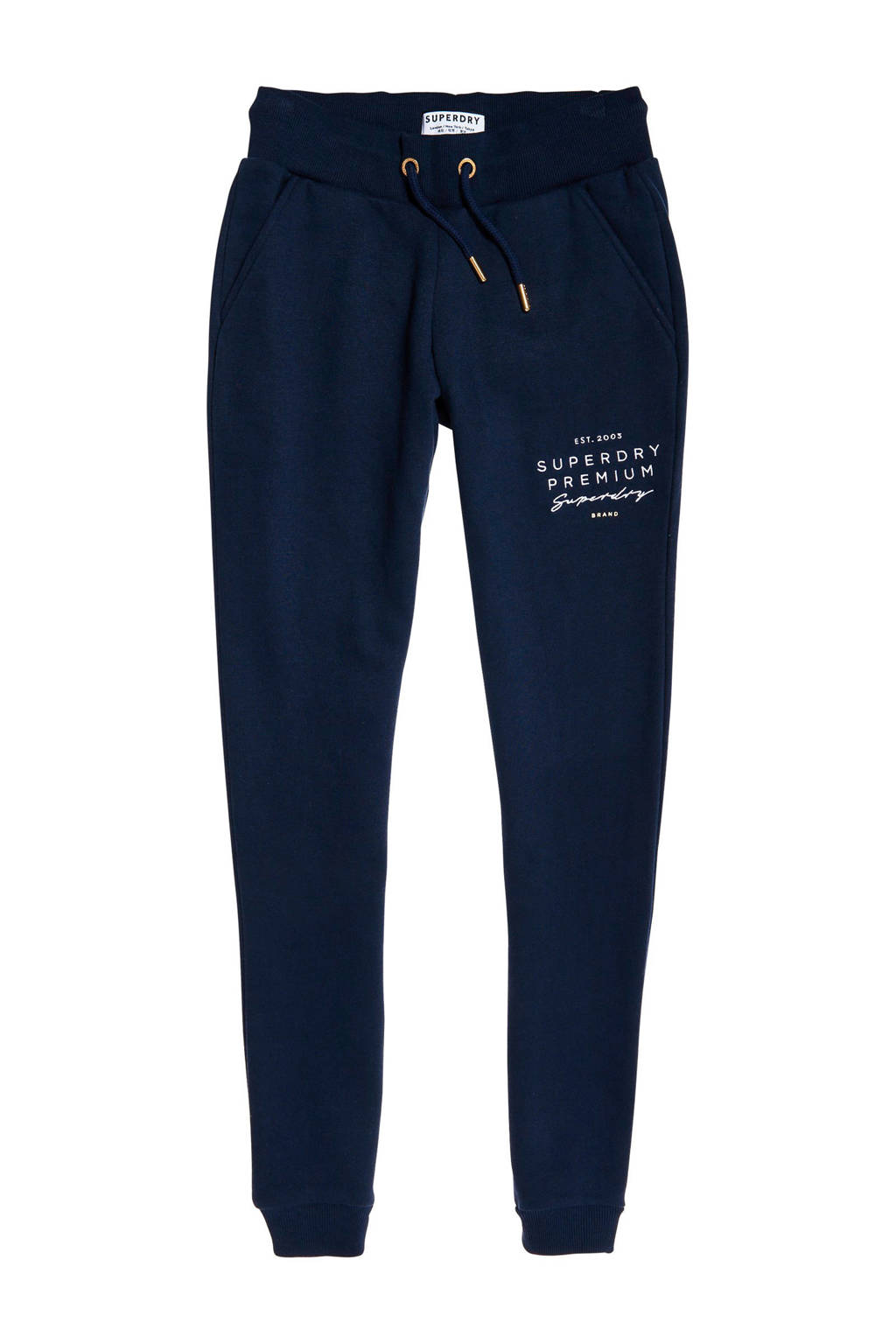 Superdry regular fit joggingbroek donkerblauw, Donkerblauw