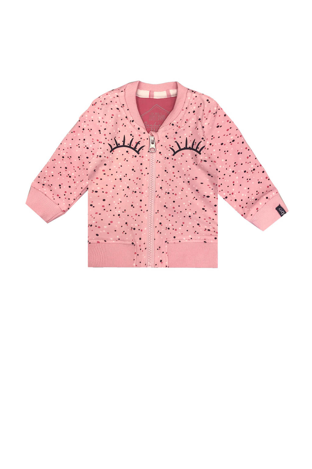 Beebielove vest met stippen roze, Roze