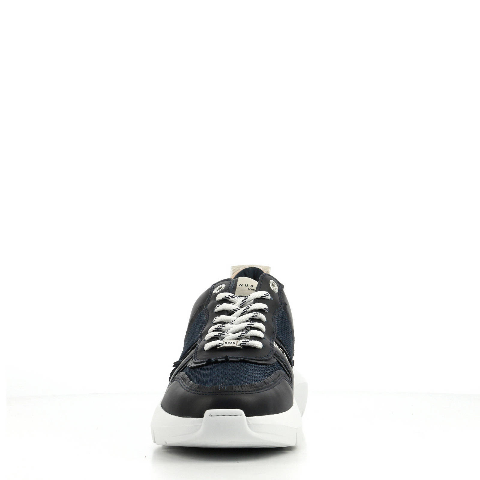 Nubikk Lucy Fringe leren sneakers donkerblauw/zwart | wehkamp