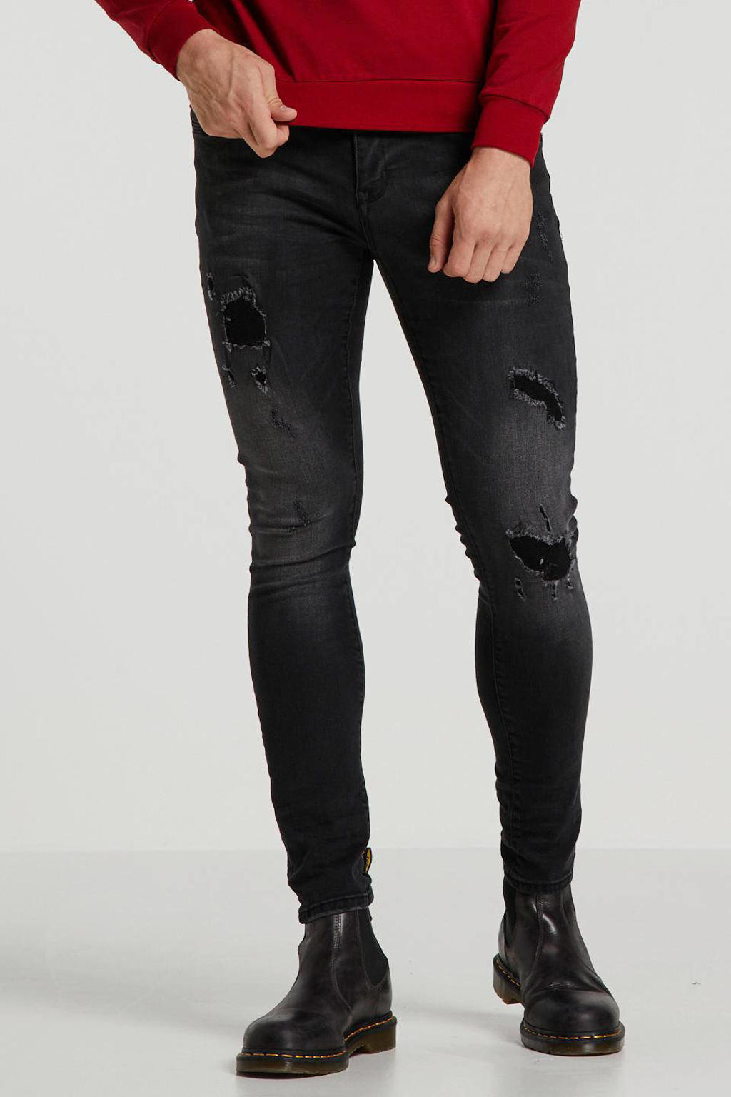 GABBIANO skinny jeans Ultimo black destroyed