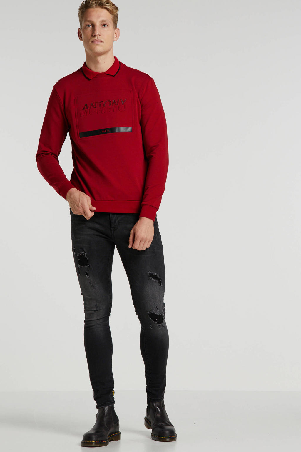 GABBIANO skinny jeans Ultimo black destroyed
