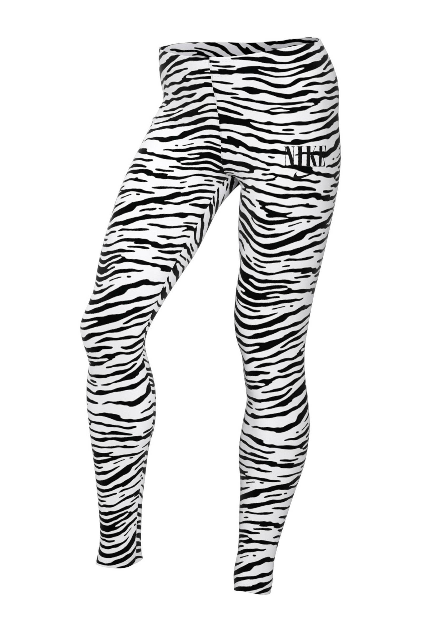 Nike legging zwart/wit | wehkamp