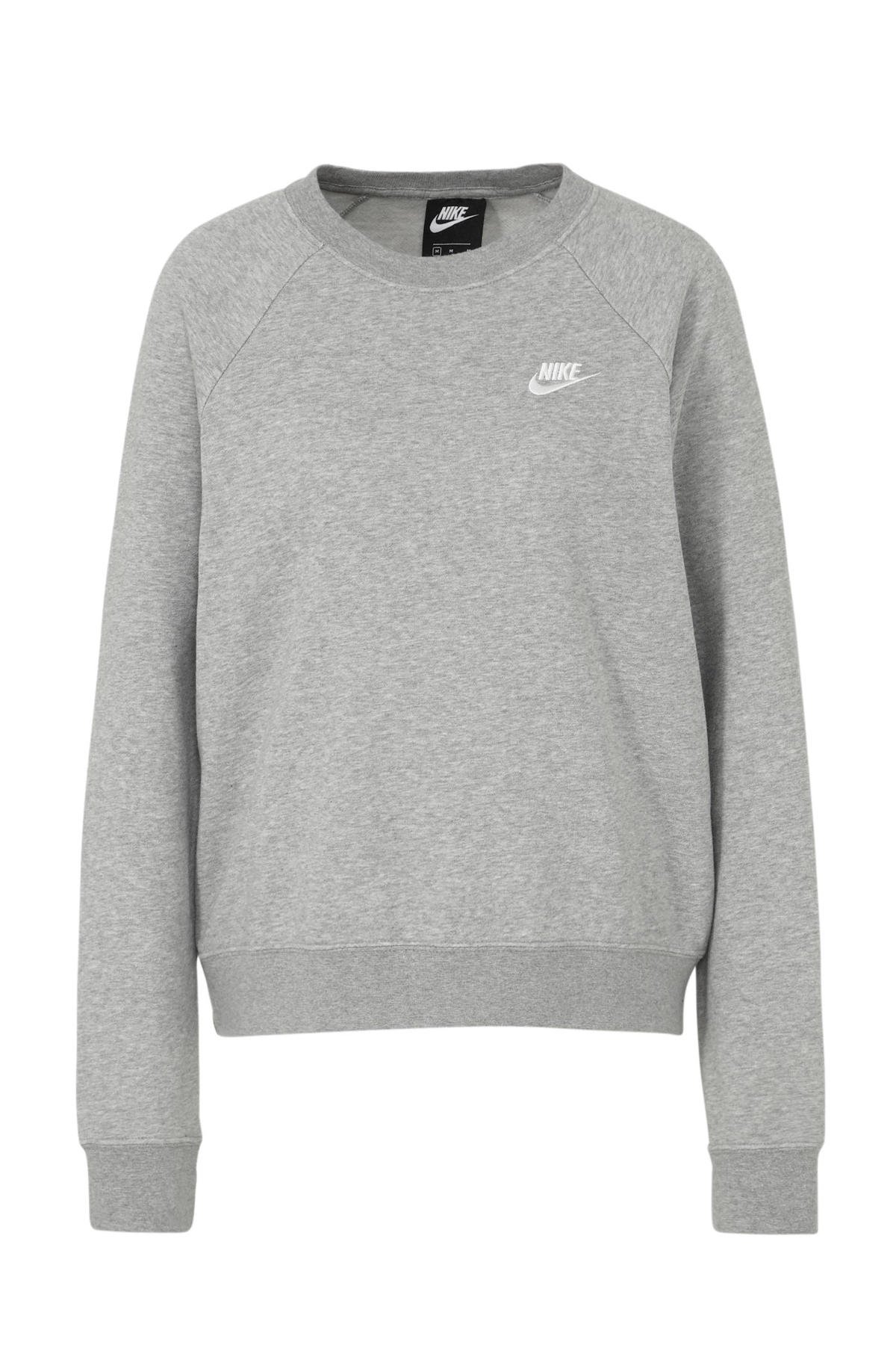 Boos worden Rechtdoor tekort Nike sweater grijs melange | wehkamp