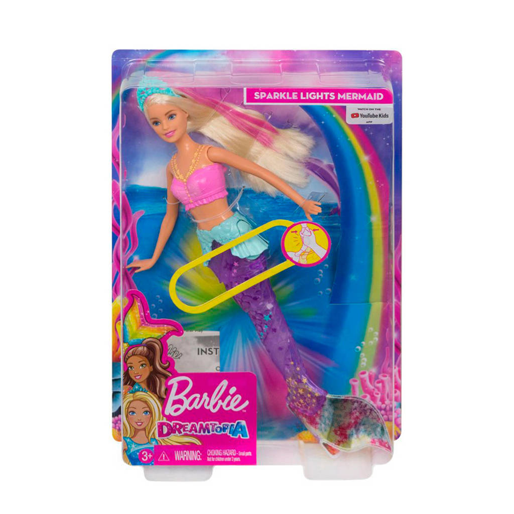 Montgomery Kliniek Pebish Barbie Dreamtopia Twinkelende lichtjes Zeemeerminnenpop | wehkamp