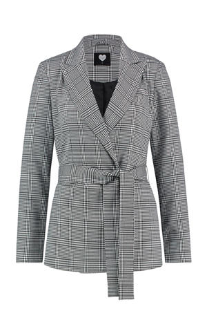 geruite blazer grijs