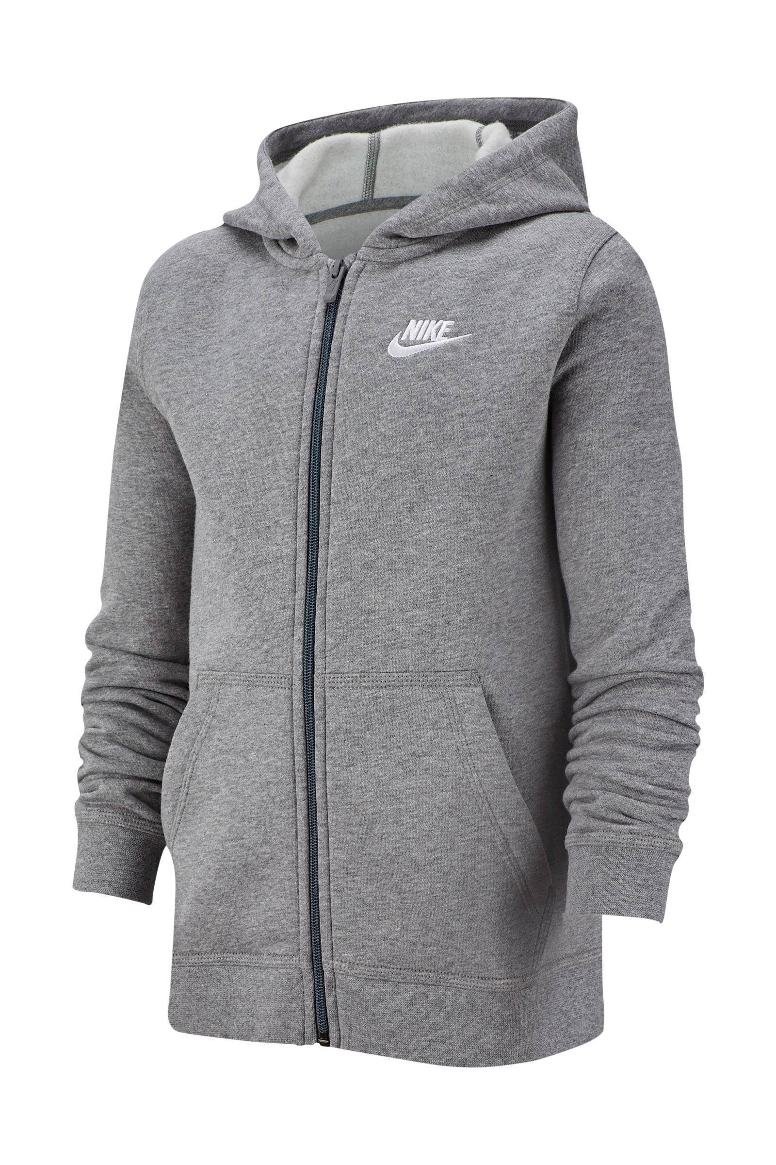 Nike Kids Nike Sportswear Club Hoodie met rits voor kids Carbon Heather/Smoke Grey/White Kind online kopen