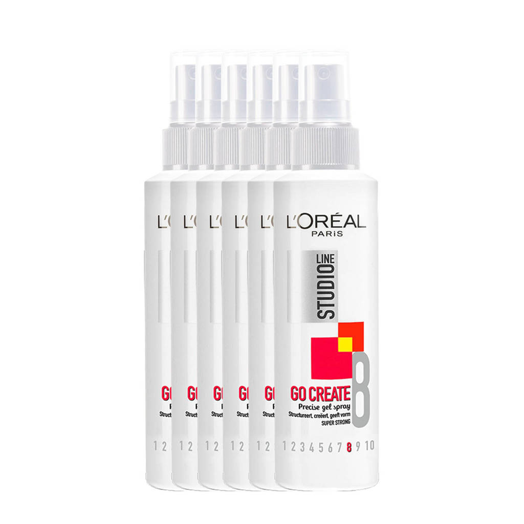 L'Oréal Paris Studio Line Go Greate haargel - 6x 150ml multiverpakking