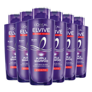 Wehkamp L'Oréal Paris Elvive Color Vive Purple zilvershampoo - 6 x 200 ml - voordeelverpakking aanbieding