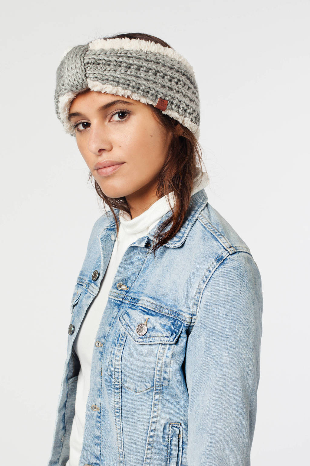 Bickley + Mitchell hoofdband, Grijs, wit