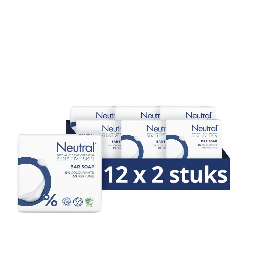 Neutral zeep tablet Parfumvrij - 12 x 200 g
