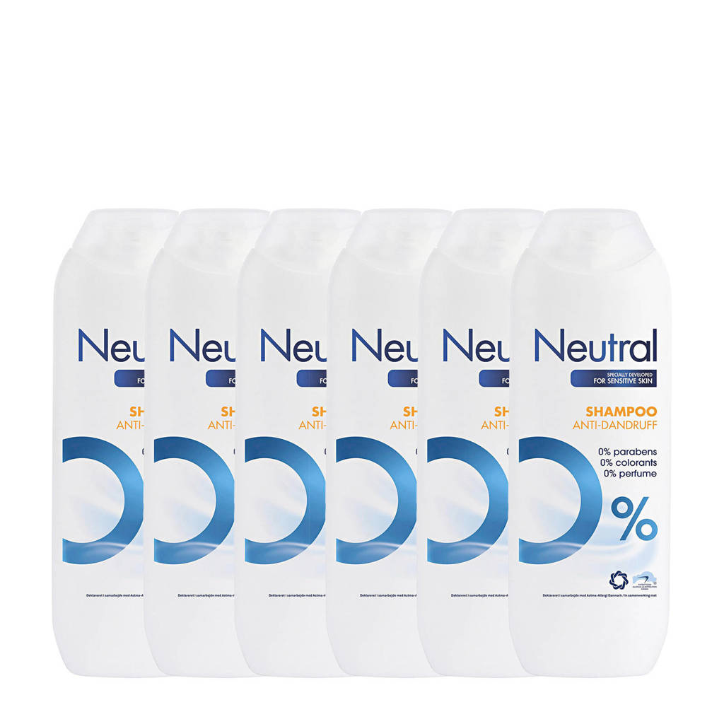 Neutral anti-roos shampoo - 6x250 ml - parfumvrij