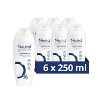 Neutral Parfumvrije douchegel - 6 x 250 ml - voordeelverpakking