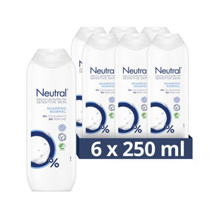 shampoo parfumvrij - 6 x 250 ml - voordeelverpakking