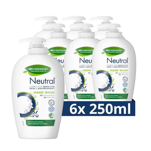 Wehkamp Neutral handzeep Parfumvrij - 6 x 250 ml aanbieding