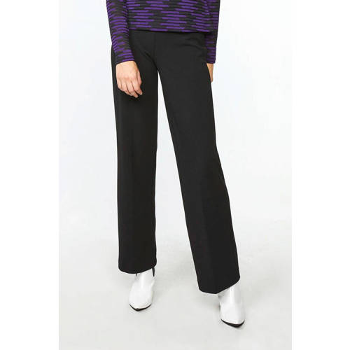 WE Fashion high waist straight fit pantalon zwart afbeelding