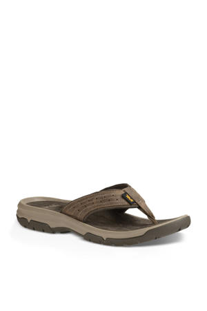 Langdon Flip Langdon Flip leren outdoor teenslippers bruin