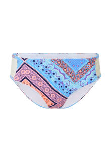 bikinibroekje Sapri Lace high leg met all over print blauw