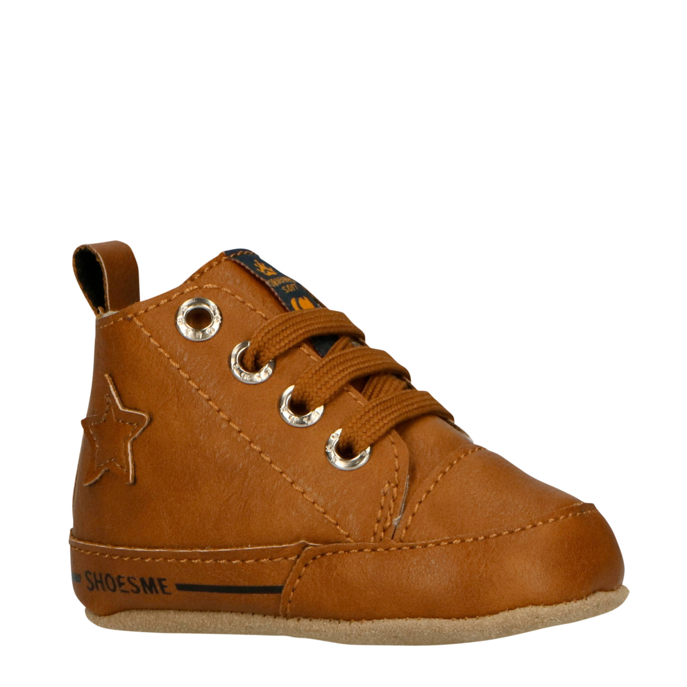 Shoesme giftbox babyslofjes cognac | wehkamp