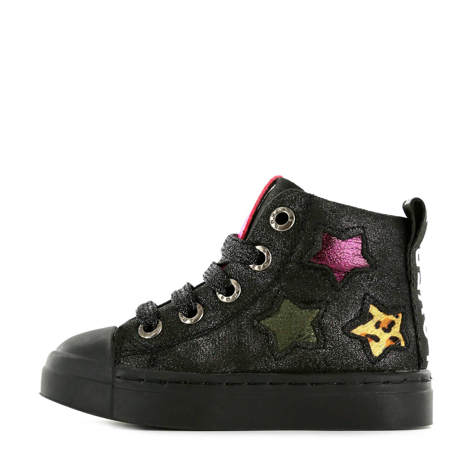 Shoesme SH9W020-D leren sneakers zwart/multi | wehkamp
