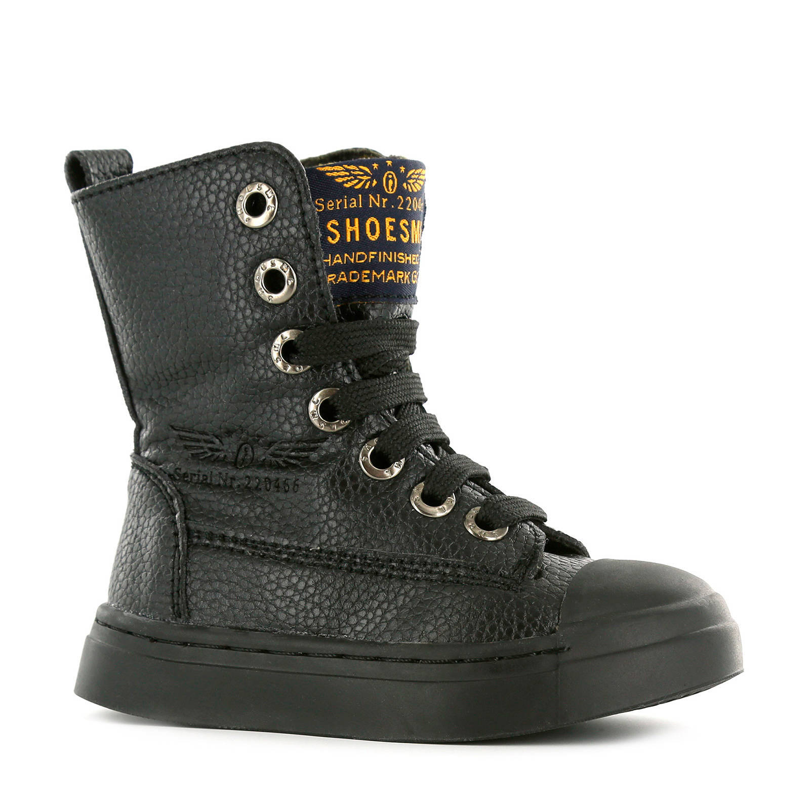 Shoesme SH9W031-A leren veterboots zwart | wehkamp