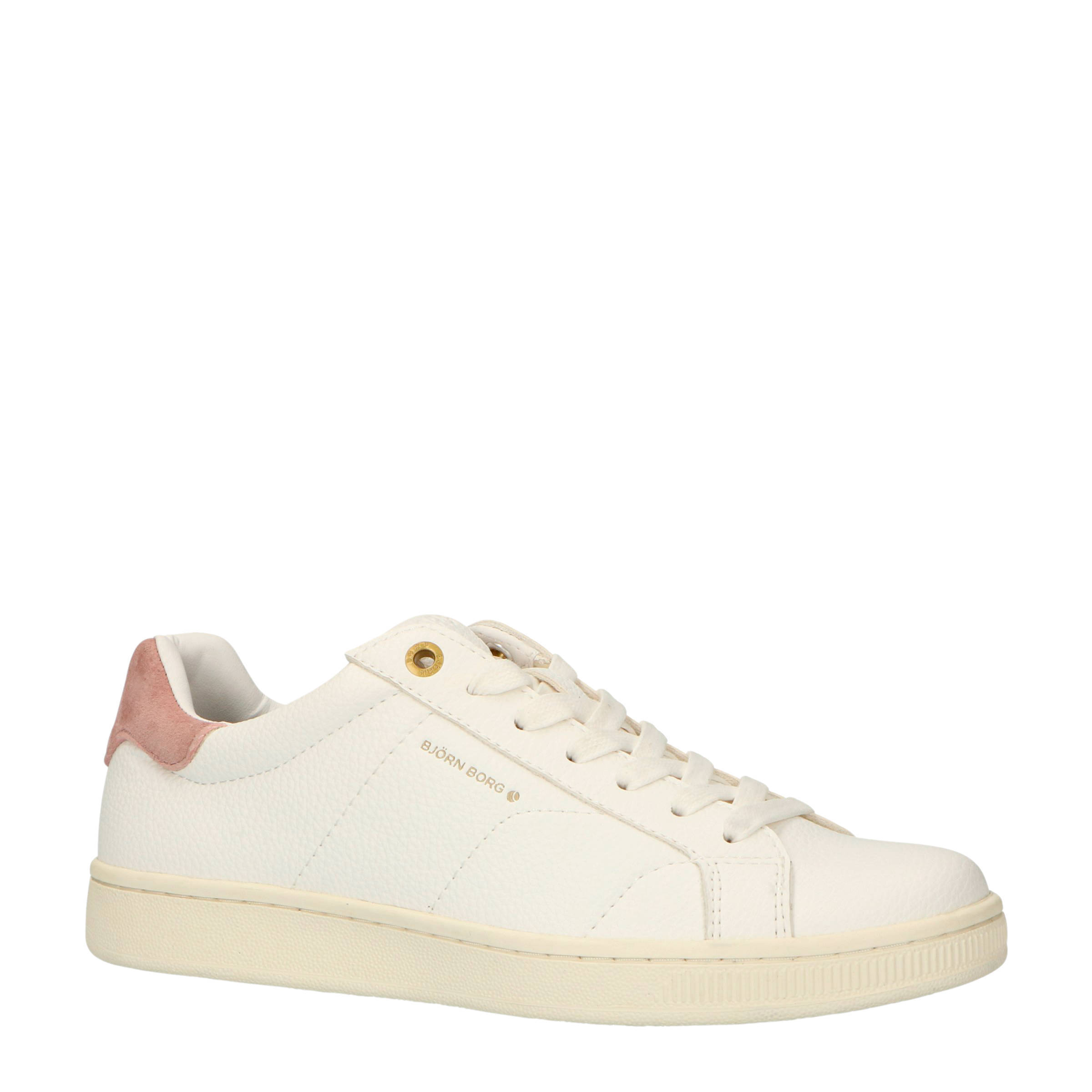 Björn Borg T305 LOW TMP W sneakers wit/roze | wehkamp