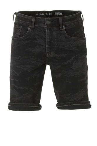 The Denim regular fit jeans short zwart