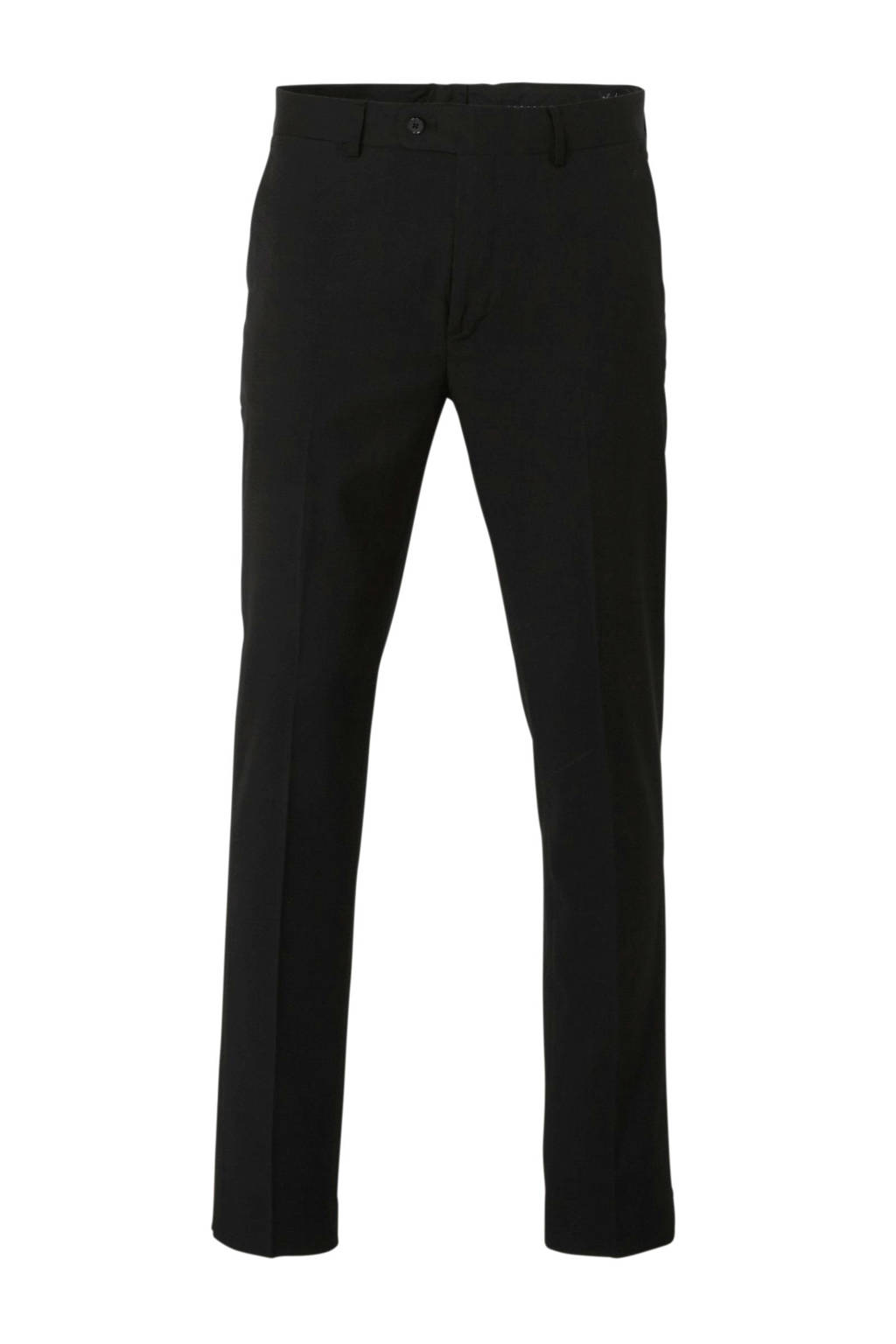 Mango Man slim fit pantalon zwart, Zwart