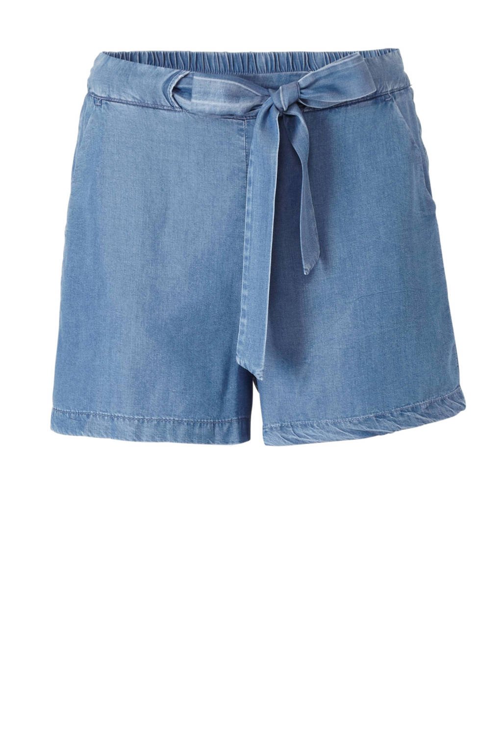 Mango high waist loose fit jeans short, Light denim