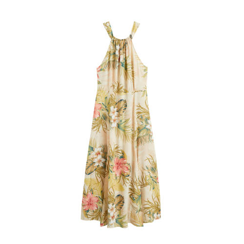 Mango halterjurk met tropische print Mango halterjurk met tropische print