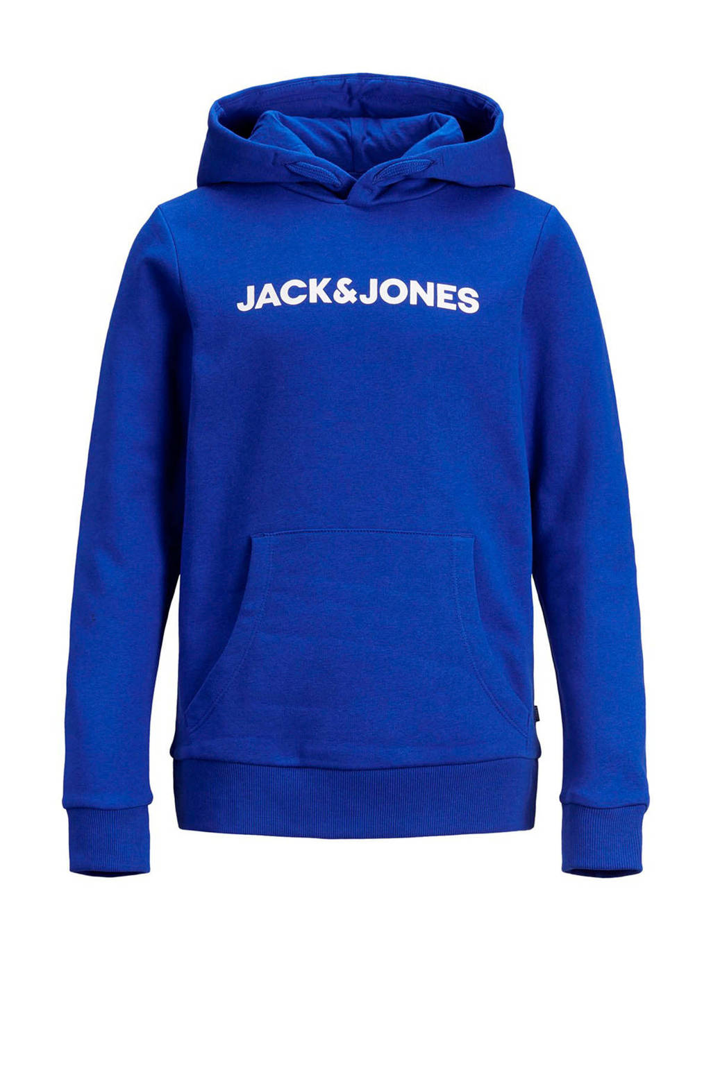 JACK & JONES JUNIOR hoodie Corp met logo blauw/wit, Blauw/wit